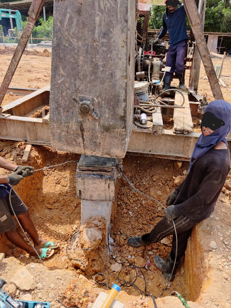 dynamic load test performed in a location in Thailand